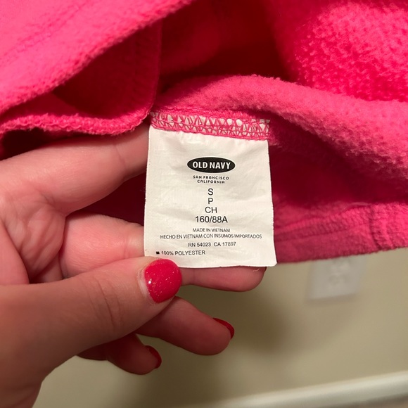 Old Navy Women’s Hot Pink Fleece Full Zip Jacket S - Picture 4 of 5